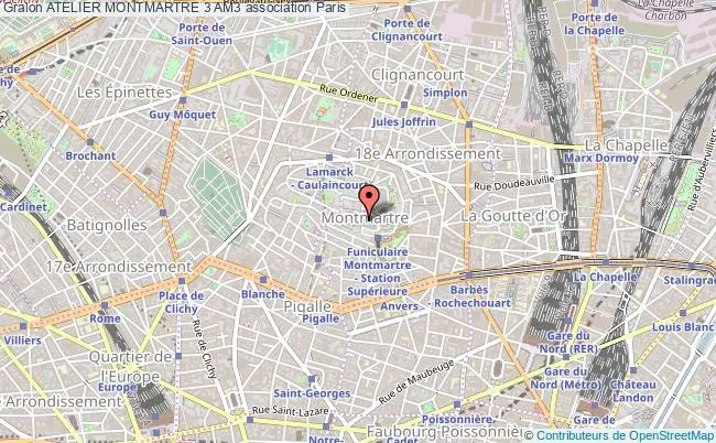 plan association Atelier Montmartre 3 Am3 Paris