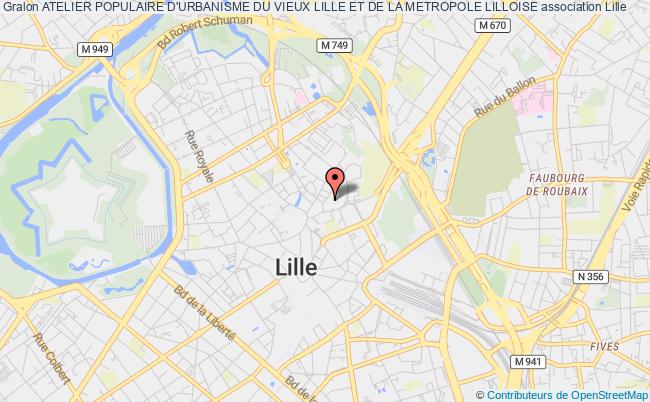 plan association Atelier Populaire D'urbanisme Du Vieux Lille Et De La Metropole Lilloise Lille