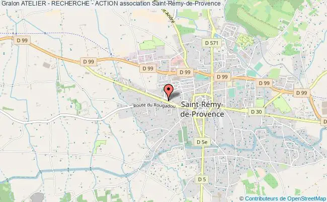 plan association Atelier - Recherche - Action Saint-Rémy-de-Provence