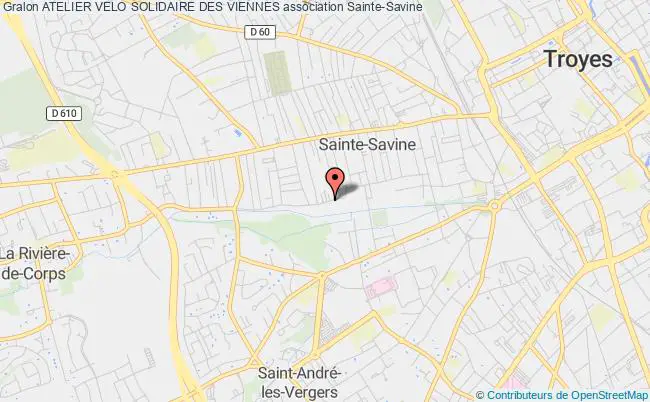 plan association Atelier Velo Solidaire Des Viennes Sainte-Savine
