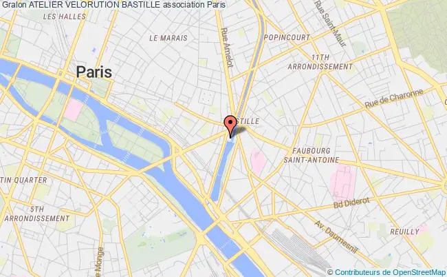 plan association Atelier Velorution Bastille Paris 4e