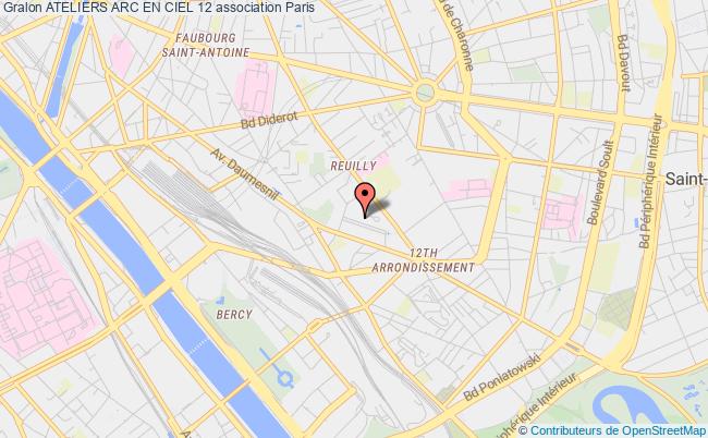 plan association Ateliers Arc En Ciel 12 Paris