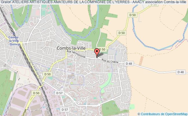 plan association Ateliers Artistiques Amateurs De La Compagnie De L'yerres - Aaacy Combs-la-Ville
