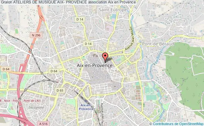 plan association Ateliers De Musique Aix- Provence Aix-en-Provence