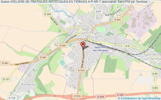 plan association Ateliers De Pratiques Artistiques En Ternois A-p-ar-t Saint-Pol-sur-Ternoise