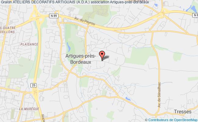 plan association Ateliers Decoratifs Artiguais (a.d.a.) Artigues-près-Bordeaux
