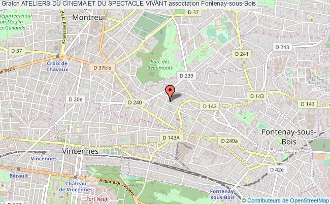 plan association Ateliers Du CinÉma Et Du Spectacle Vivant Fontenay-sous-Bois