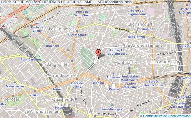 plan association Ateliers Francophones De Journalisme  -  Afj Paris