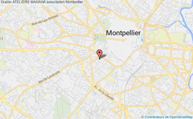 plan association Ateliers Manana Montpellier