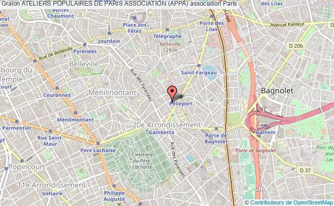 plan association Ateliers Populaires De Paris Association (appa) Paris 20e
