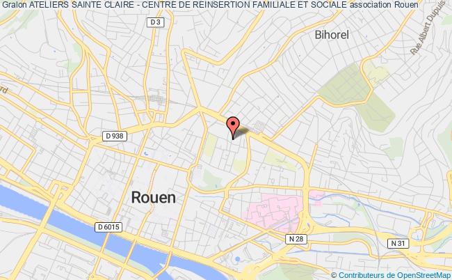 plan association Ateliers Sainte Claire - Centre De Reinsertion Familiale Et Sociale Rouen