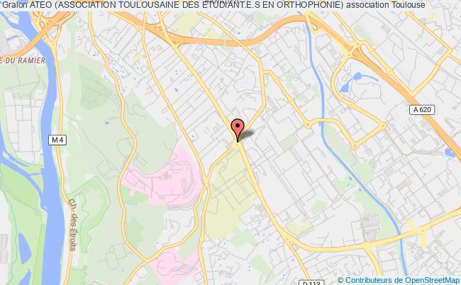 plan association Ateo (association Toulousaine Des Etudiant.e.s En Orthophonie) Toulouse