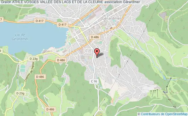 plan association Athle Vosges Vallee Des Lacs Et De La Cleurie Gérardmer