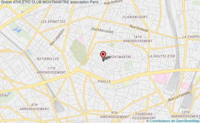 plan association Athletic Club Montmartre Paris