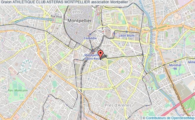 plan association AthlÉtique Club Asteras Montpellier Montpellier