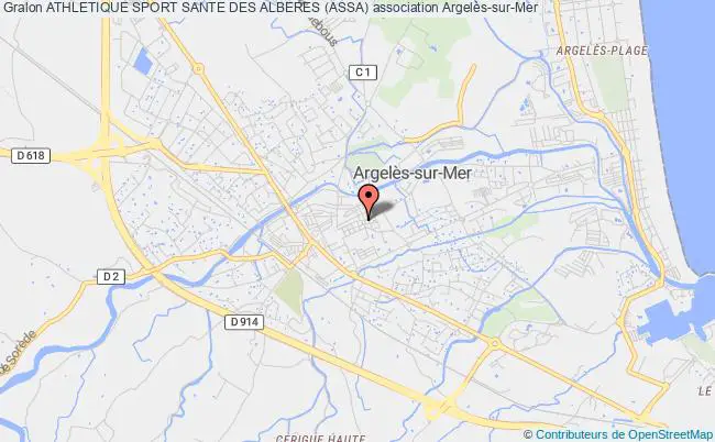 plan association Athletique Sport Sante Des Alberes (assa) Argelès-sur-Mer