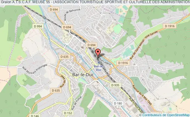 plan association A.t.s.c.a.f. Meuse 55 - (association Touristique Sportive Et Culturelle Des Administrations Financieres) - Bar-le-Duc