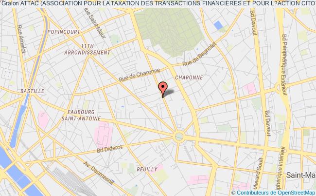 plan association Attac (association Pour La Taxation Des Transactions Financieres Et Pour L?action Citoyenne) Paris
