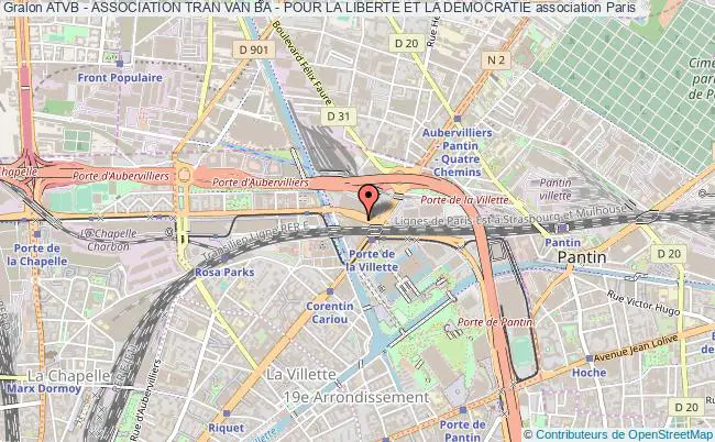 plan association Atvb - Association Tran Van Ba - Pour La Liberte Et La Democratie Paris 19e