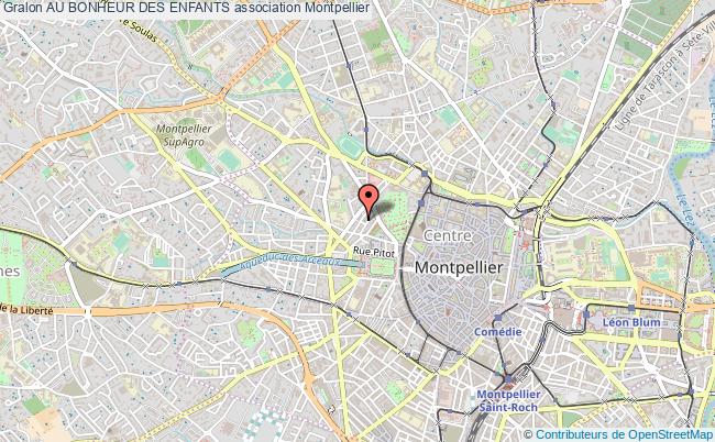 plan association Au Bonheur Des Enfants Montpellier