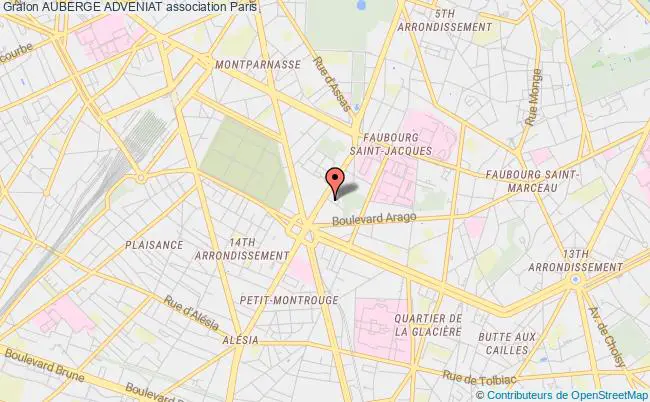 plan association Auberge Adveniat Paris