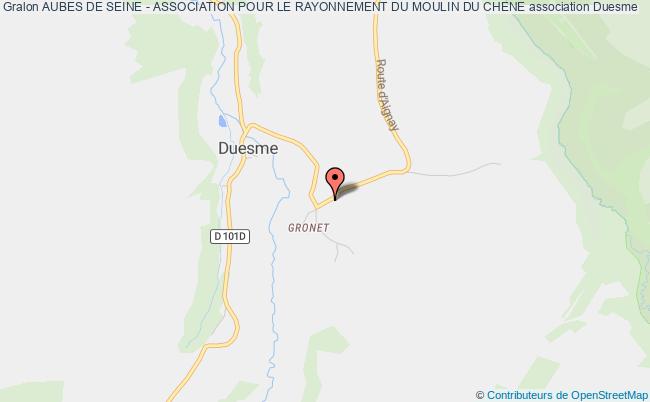 plan association Aubes De Seine - Association Pour Le Rayonnement Du Moulin Du Chene Duesme