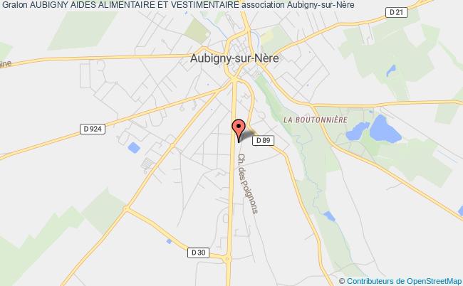 plan association Aubigny Aides Alimentaire Et Vestimentaire Aubigny-sur-Nère
