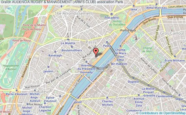 plan association Audencia Rugby & Management (arm's Club) Paris