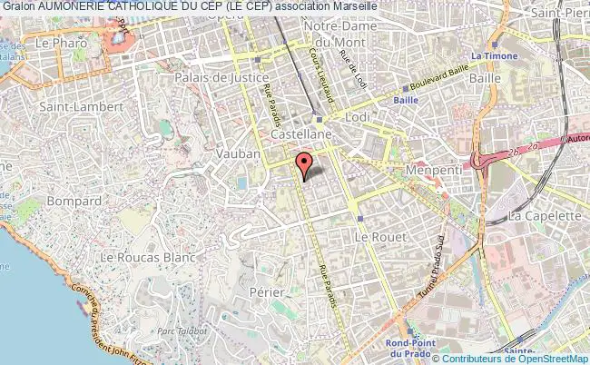 plan association Aumonerie Catholique Du Cep (le Cep) Marseille