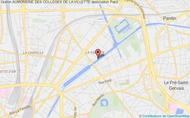 plan association Aumonerie Des Colleges De La Villette Paris