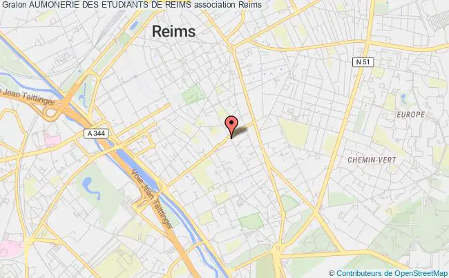 plan association Aumonerie Des Etudiants De Reims Reims