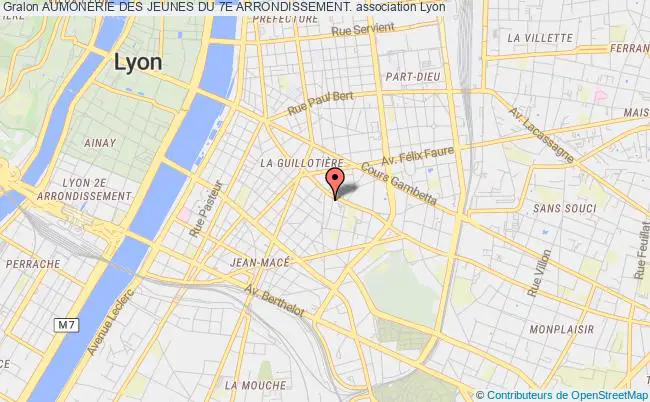 plan association Aumonerie Des Jeunes Du 7e Arrondissement. Lyon