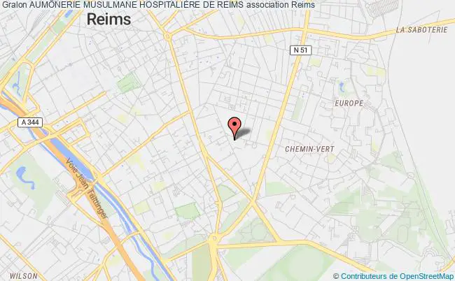 plan association AumÔnerie Musulmane HospitaliÈre De Reims Reims