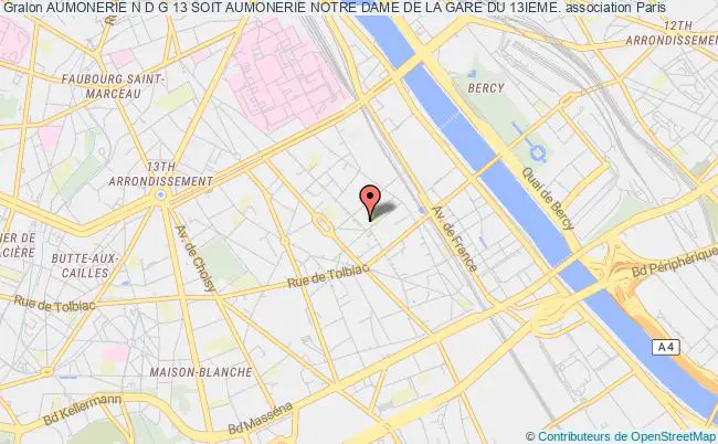 plan association Aumonerie N D G 13 Soit Aumonerie Notre Dame De La Gare Du 13ieme. Paris