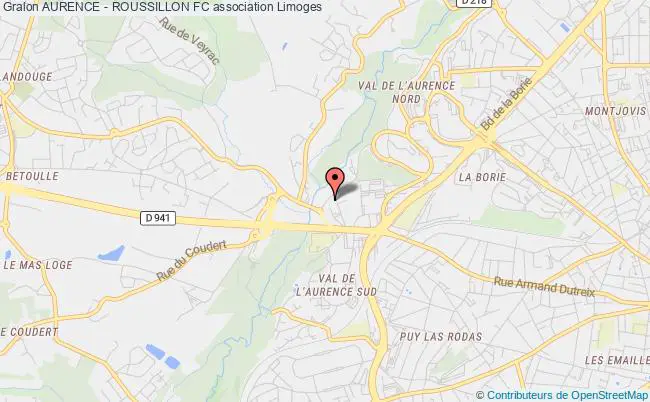 plan association Aurence - Roussillon Fc Limoges