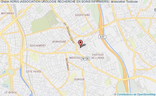 plan association Auris (association Urologie Recherche En Soins Infirmiers). Toulouse
