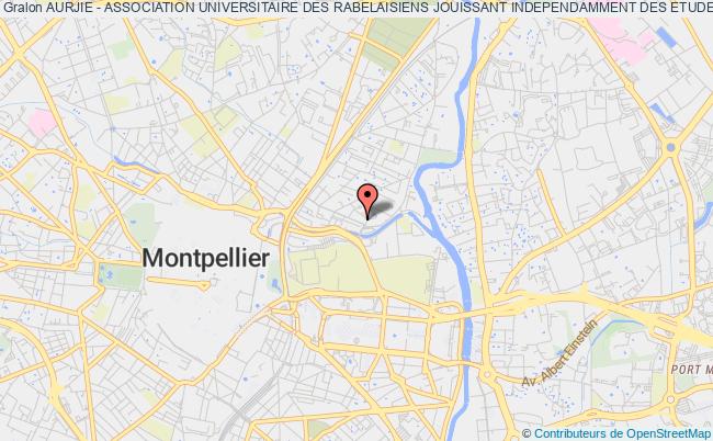 plan association Aurjie - Association Universitaire Des Rabelaisiens Jouissant Independamment Des Etudes Montpellier