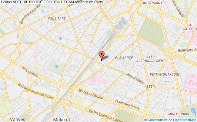 plan association Auteuil Rouge Football Team Paris