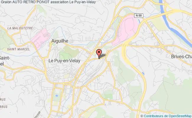 plan association Auto Retro Ponot Le Puy-en-Velay