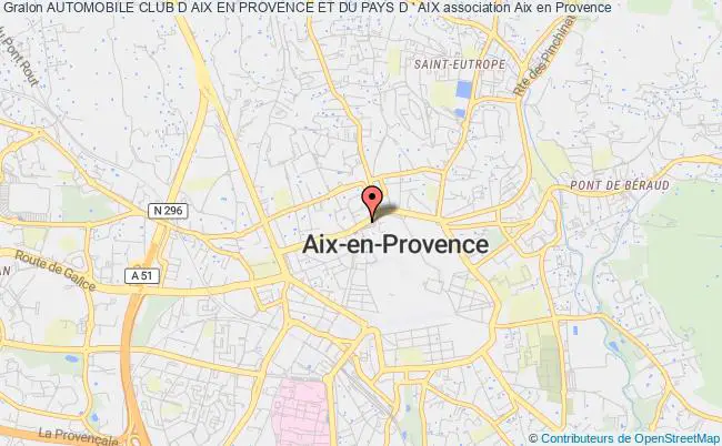 plan association Automobile Club D Aix En Provence Et Du Pays D ' Aix Aix-en-Provence