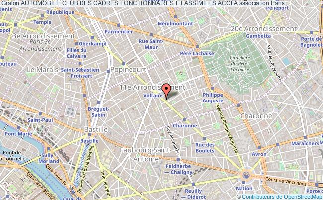 plan association Automobile Club Des Cadres Fonctionnaires Et Assimiles Accfa Paris