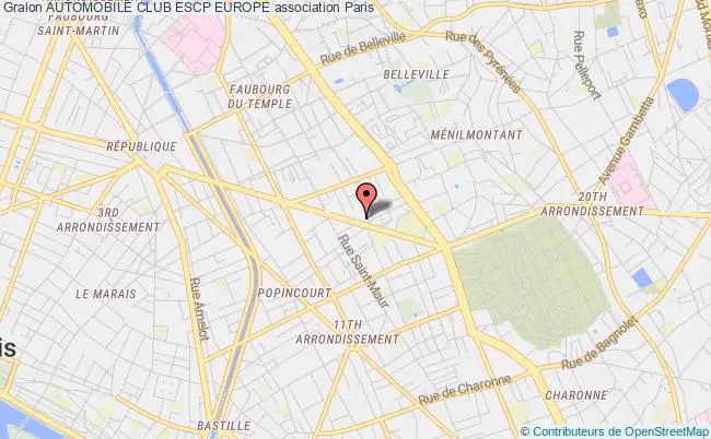 plan association Automobile Club Escp Europe Paris 11e