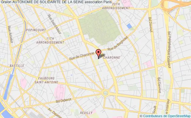plan association Autonome De Solidarite De La Seine Paris