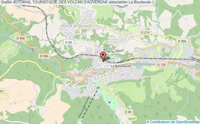 plan association Autorail Touristique Des Volcan D'auvergne Bourboule