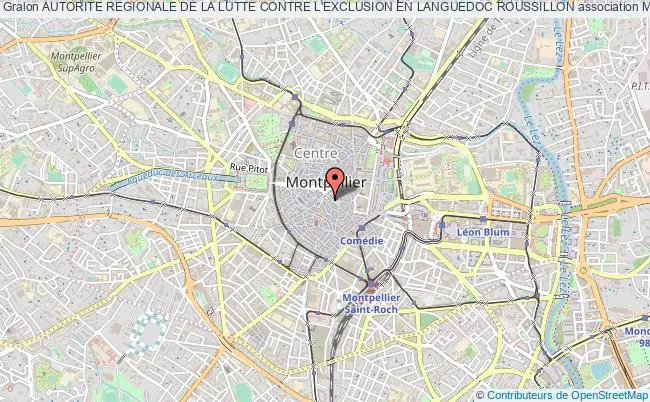 plan association Autorite Regionale De La Lutte Contre L'exclusion En Languedoc Roussillon Montpellier