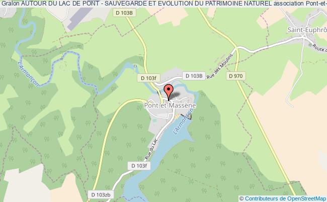 plan association Autour Du Lac De Pont - Sauvegarde Et Evolution Du Patrimoine Naturel Pont-et-Massène