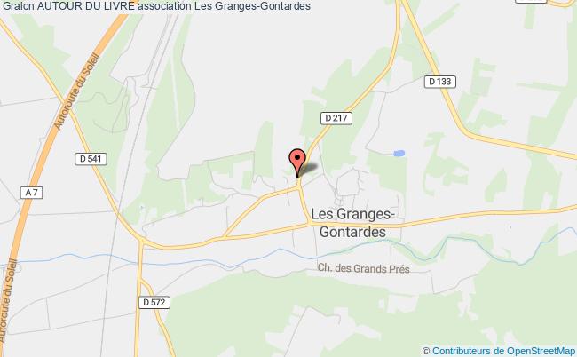 plan association Autour Du Livre Les  Granges-Gontardes