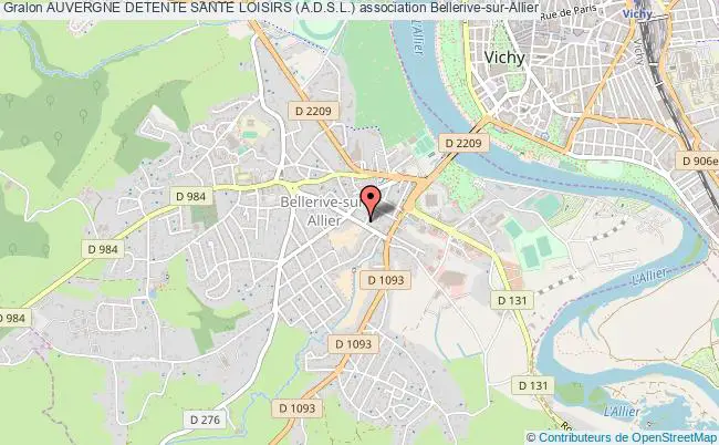 plan association Auvergne Detente Sante Loisirs (a.d.s.l.) Bellerive-sur-Allier