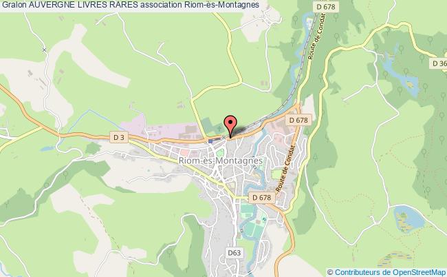 plan association Auvergne Livres Rares Riom-ès-Montagnes