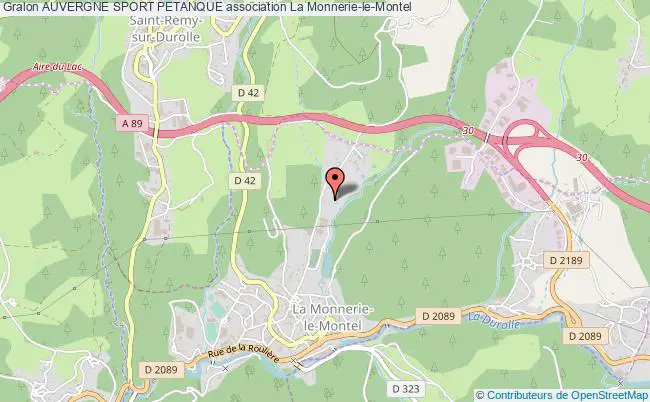 plan association Auvergne Sport Petanque La    Monnerie-le-Montel
